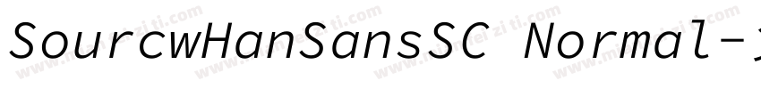 SourcwHanSansSC Normal字体转换